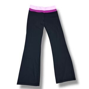 NWOT Lululemon Reversible Groove Pants Black Pink Purple Yoga Flare Y2K Sz 6